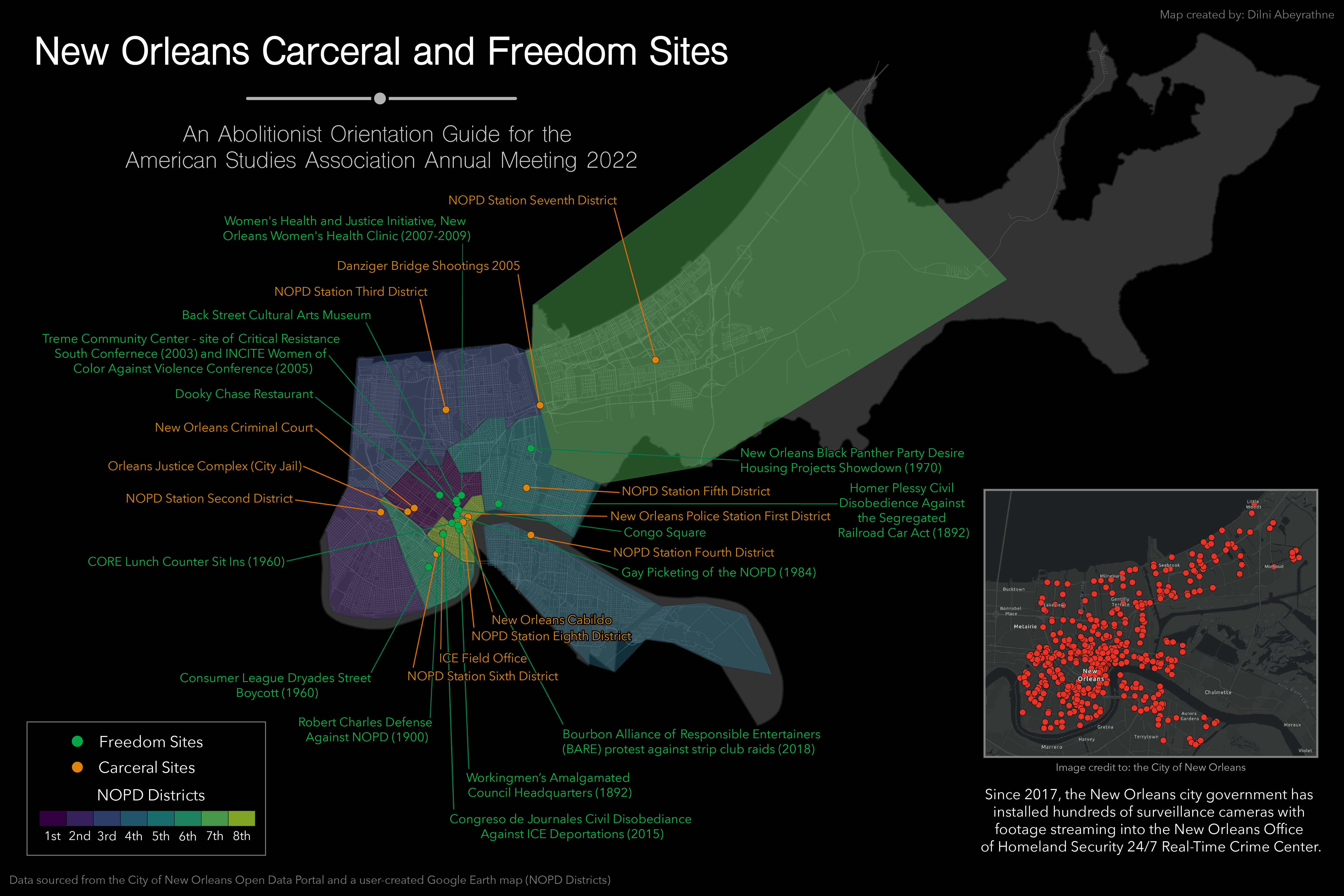 New Orleans Carceral vs. Freedom Sites