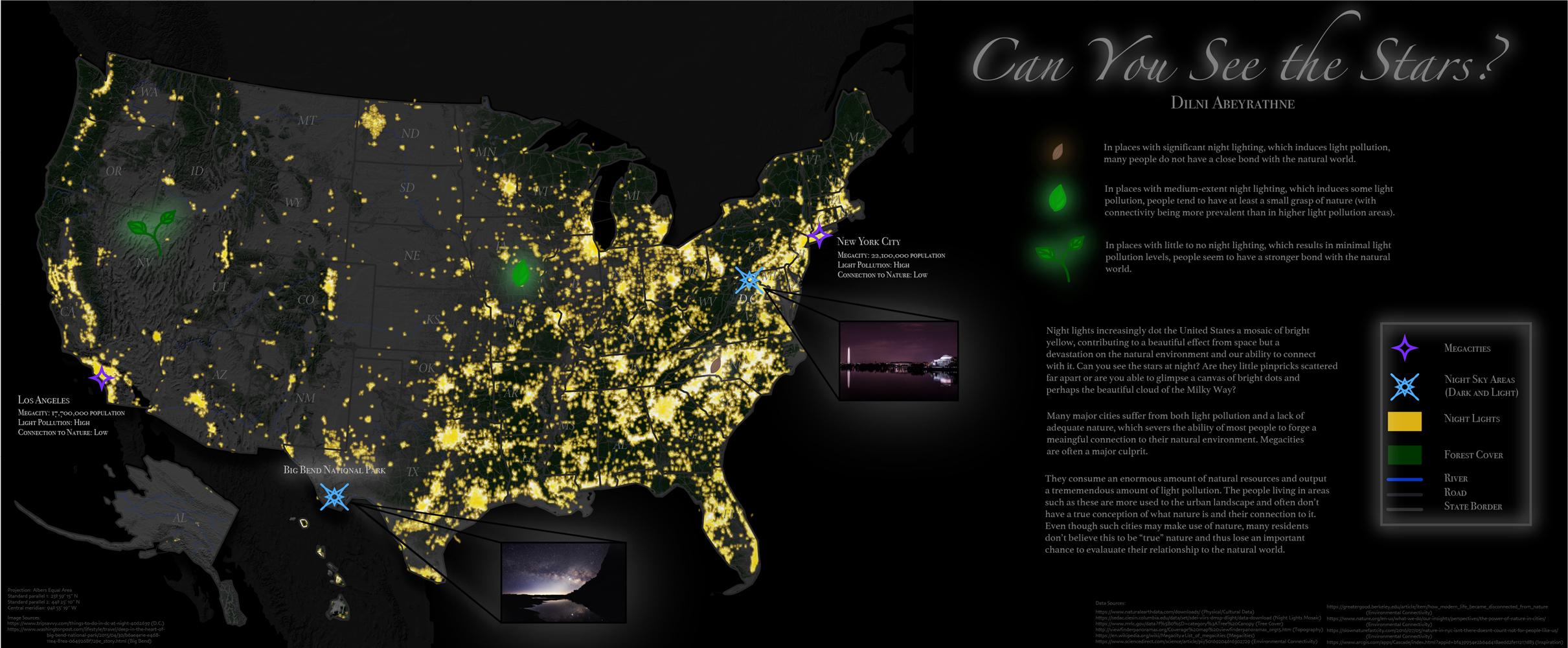 Light Pollution vs. Connections to Nature